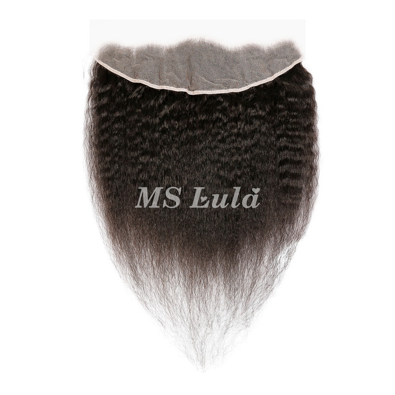 Virgin Human Hair Kinky Straight 13x4 13x6 Transparent Lace Frontal - 图片 3